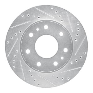 Ford F-150 Brake Rotor (1) - Front Right - R1 Concepts - Drilled & Slotted - Silver - 2009